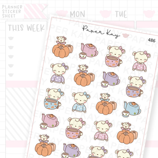 Autumn Pumpkins Sticker Sheet