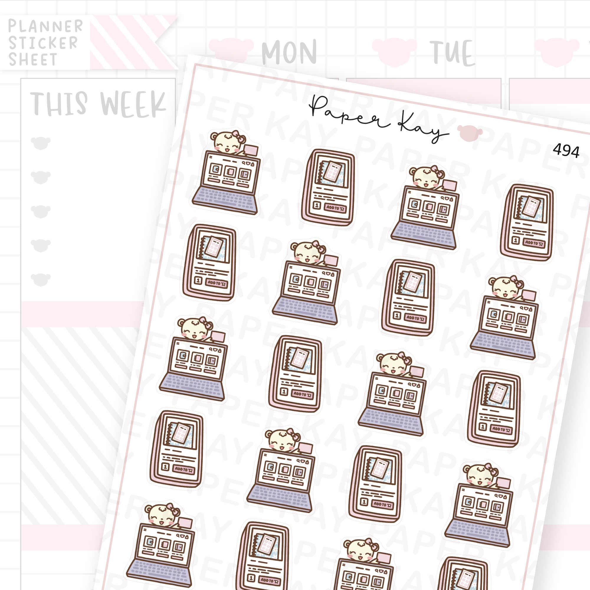 Buying Planner Supplies Sticker Sheet