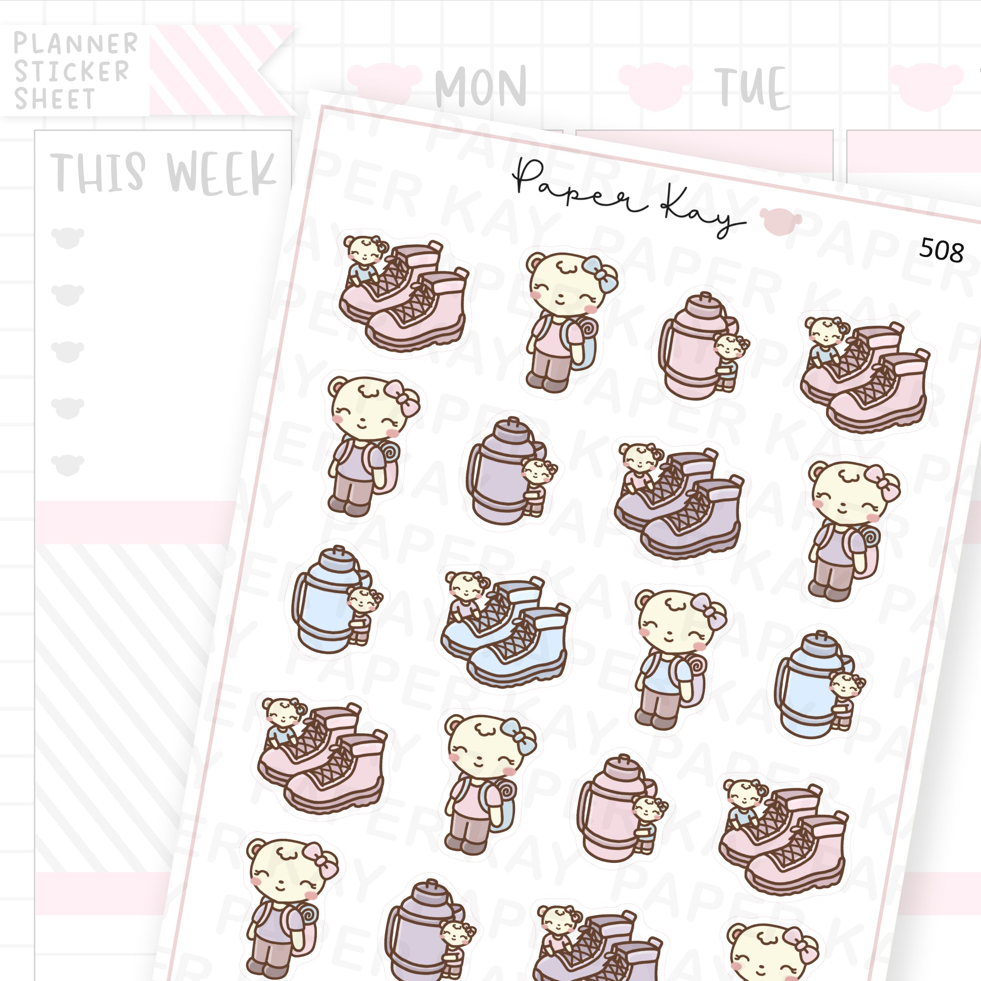 DTB Hiking Boots Sticker Sheet