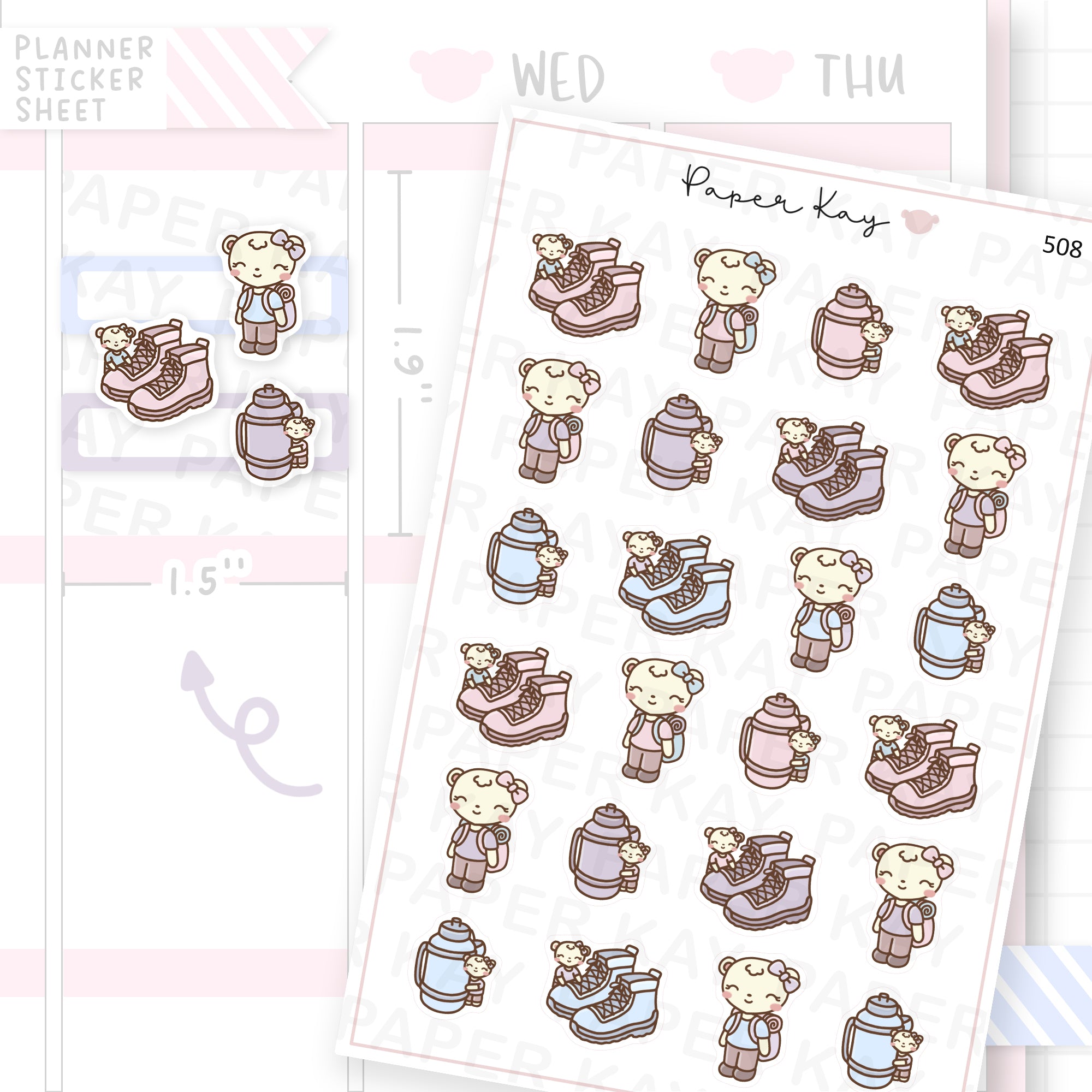 DTB Hiking Boots Sticker Sheet