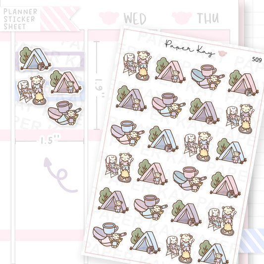 DTB Camping Sticker Sheet