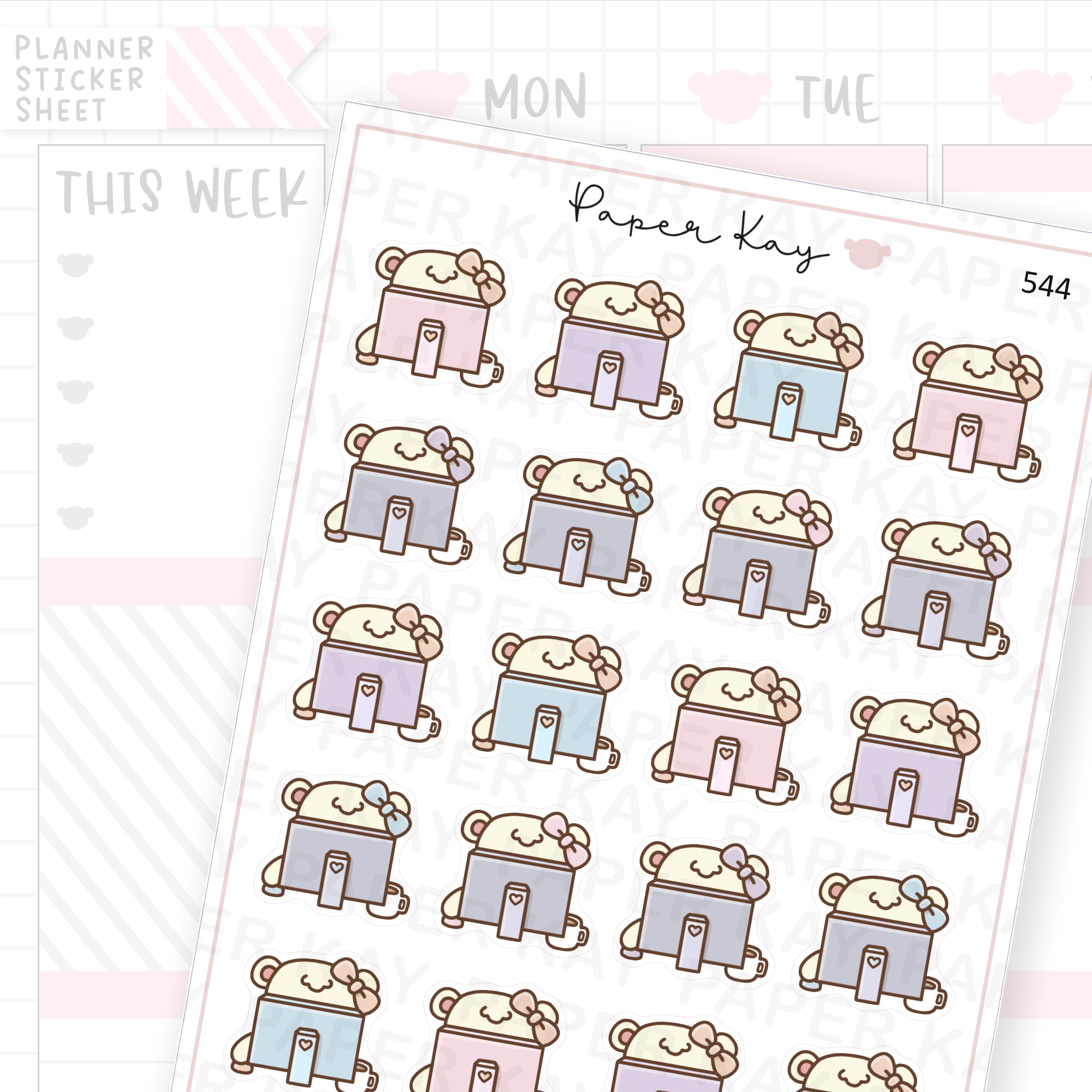 Dot the Bear Working Sticker Sheet