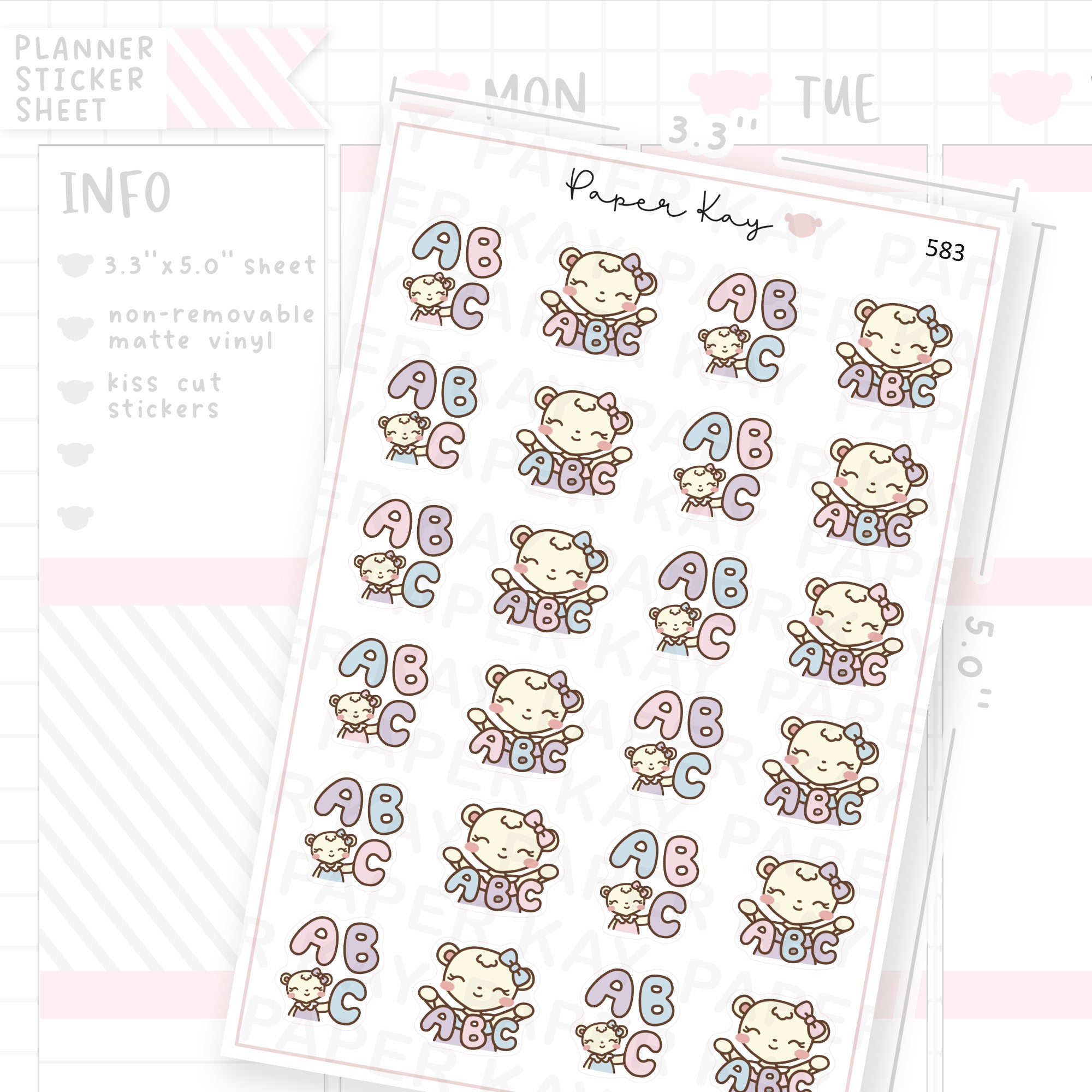 ABC Planner Sticker Sheet