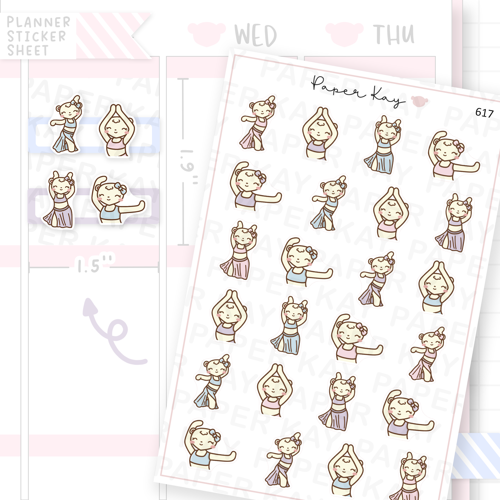 DTB Belly Dancing Planner Sticker Sheet