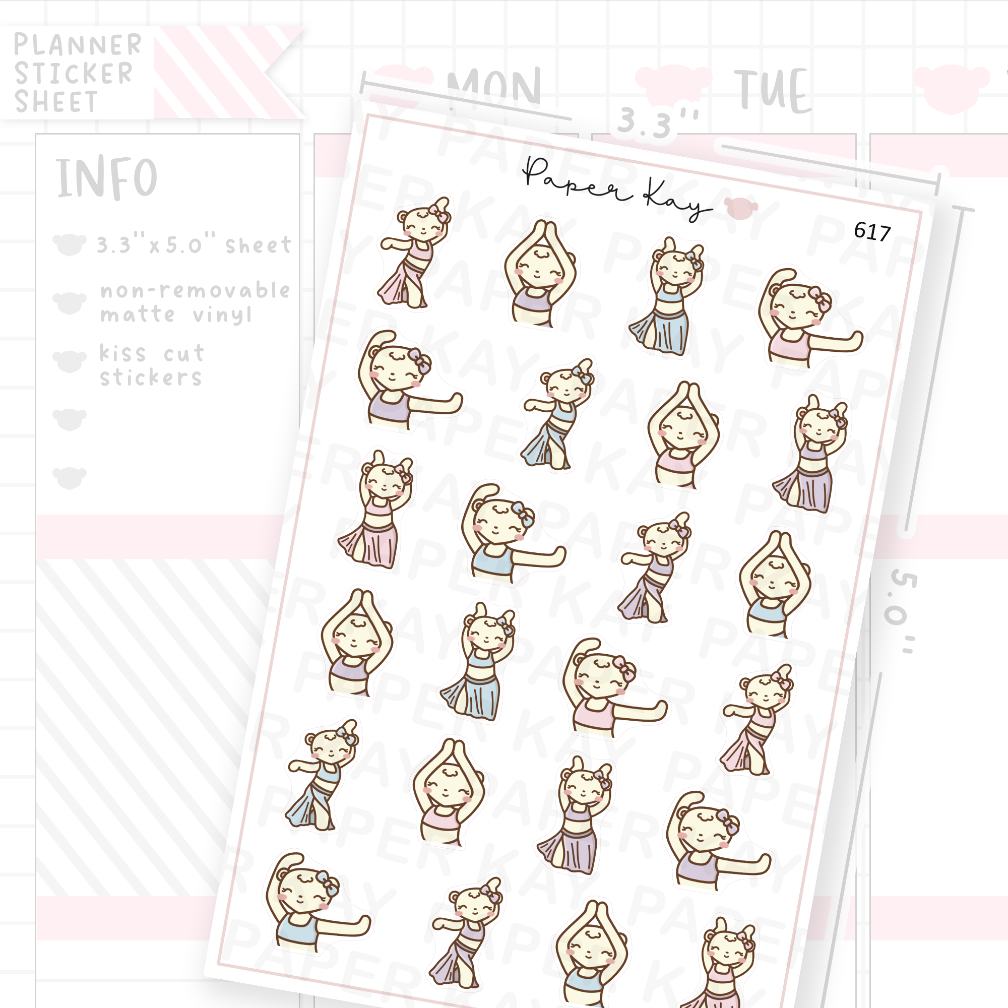 DTB Belly Dancing Planner Sticker Sheet