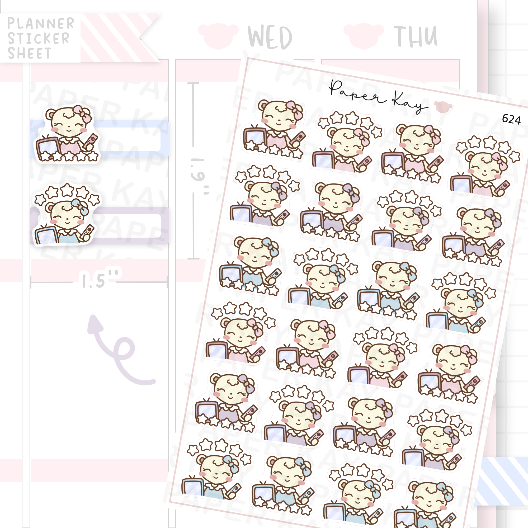 TV Show Rating Planner Sticker Sheet