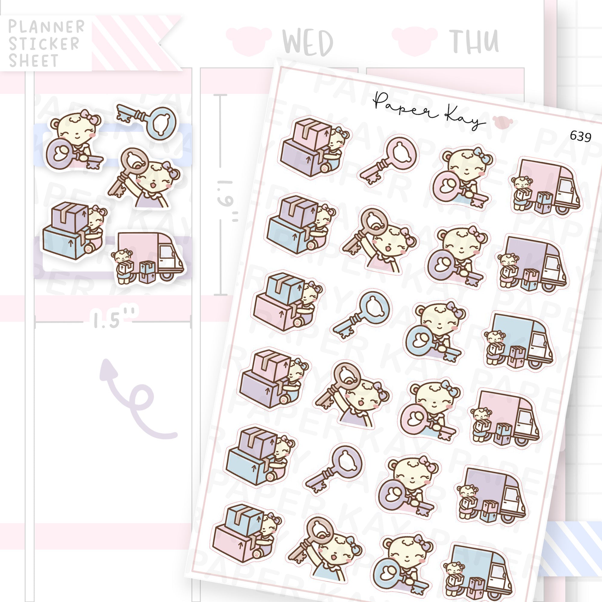 Moving Time Planner Sticker Sheet