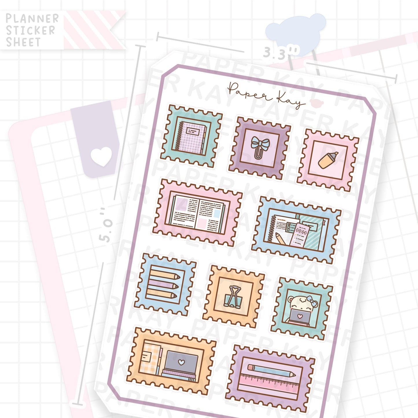 Back to School Stamps Bujo Deco Stickers