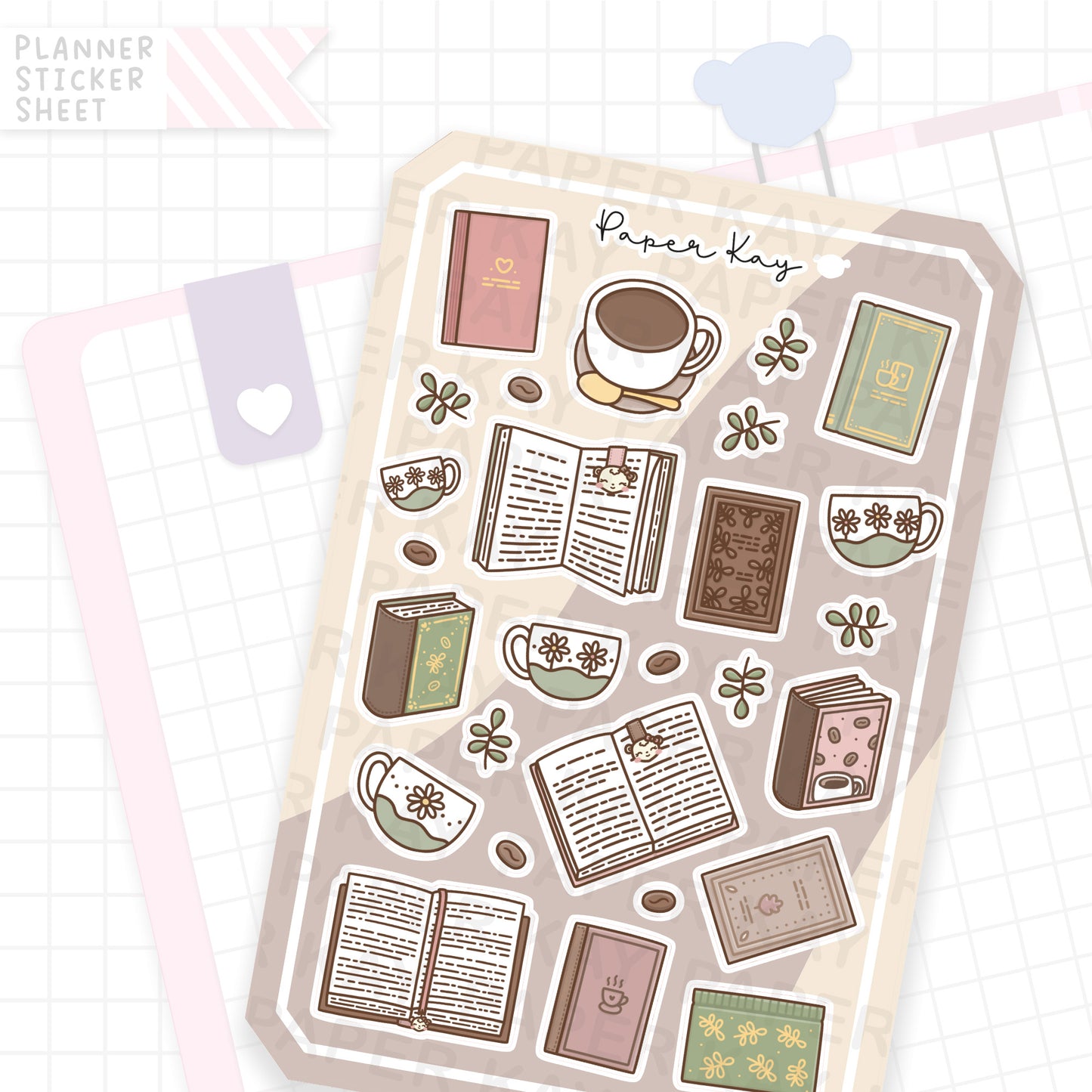 Coffee Books Bujo Deco Stickers