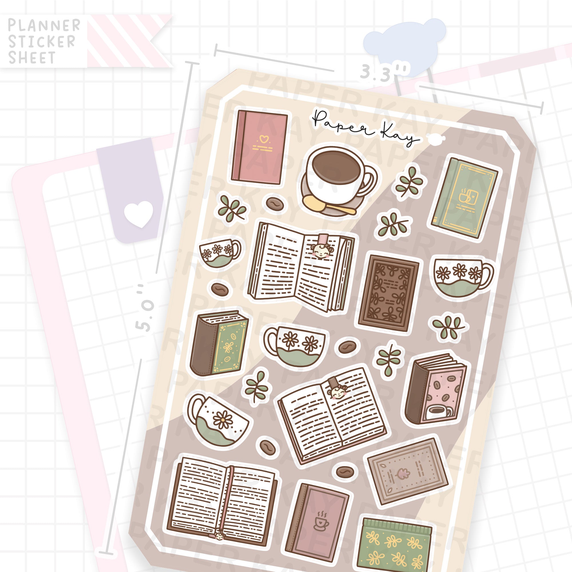 Coffee Books Bujo Deco Stickers