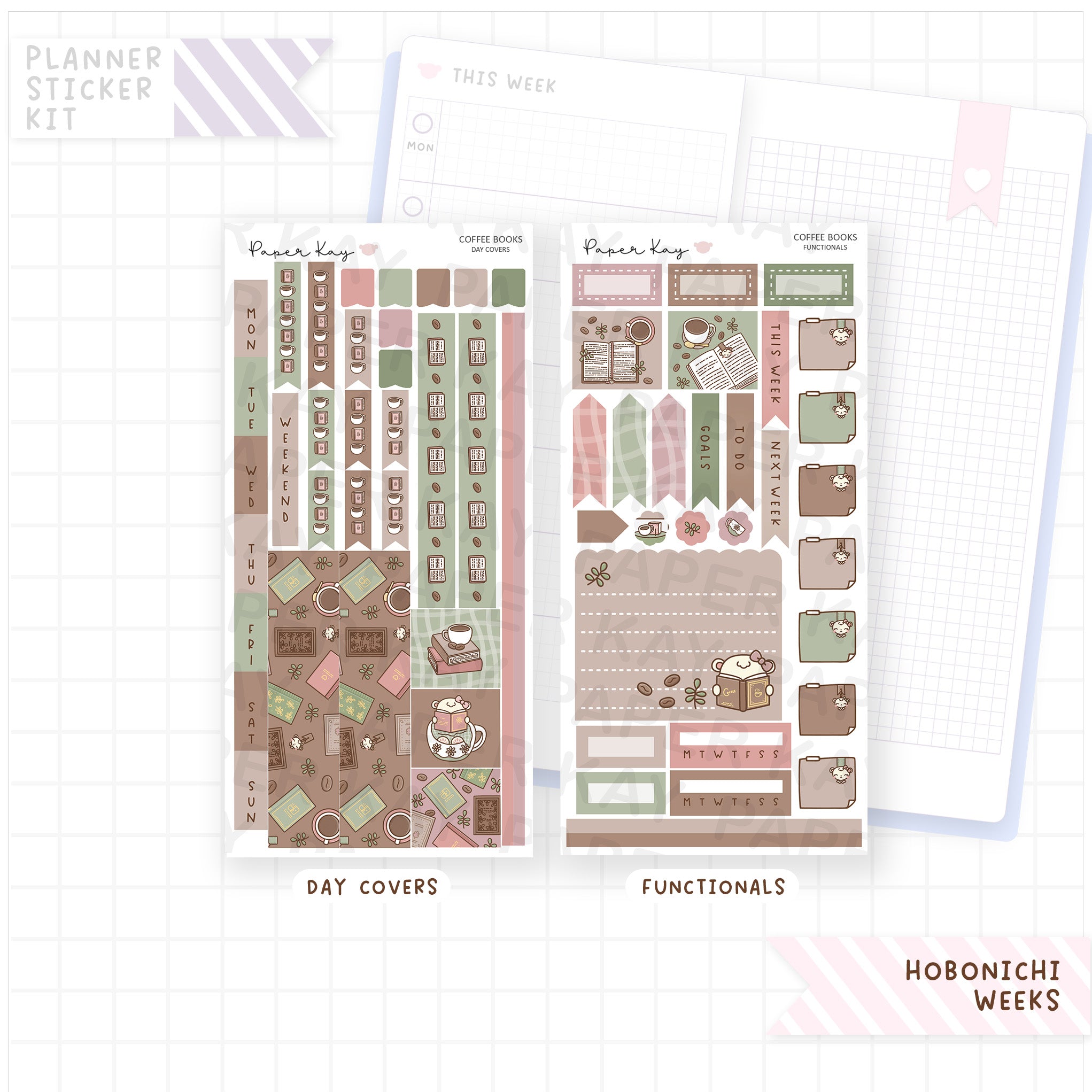Coffee Books Hobonichi Weeks Sticker Kit