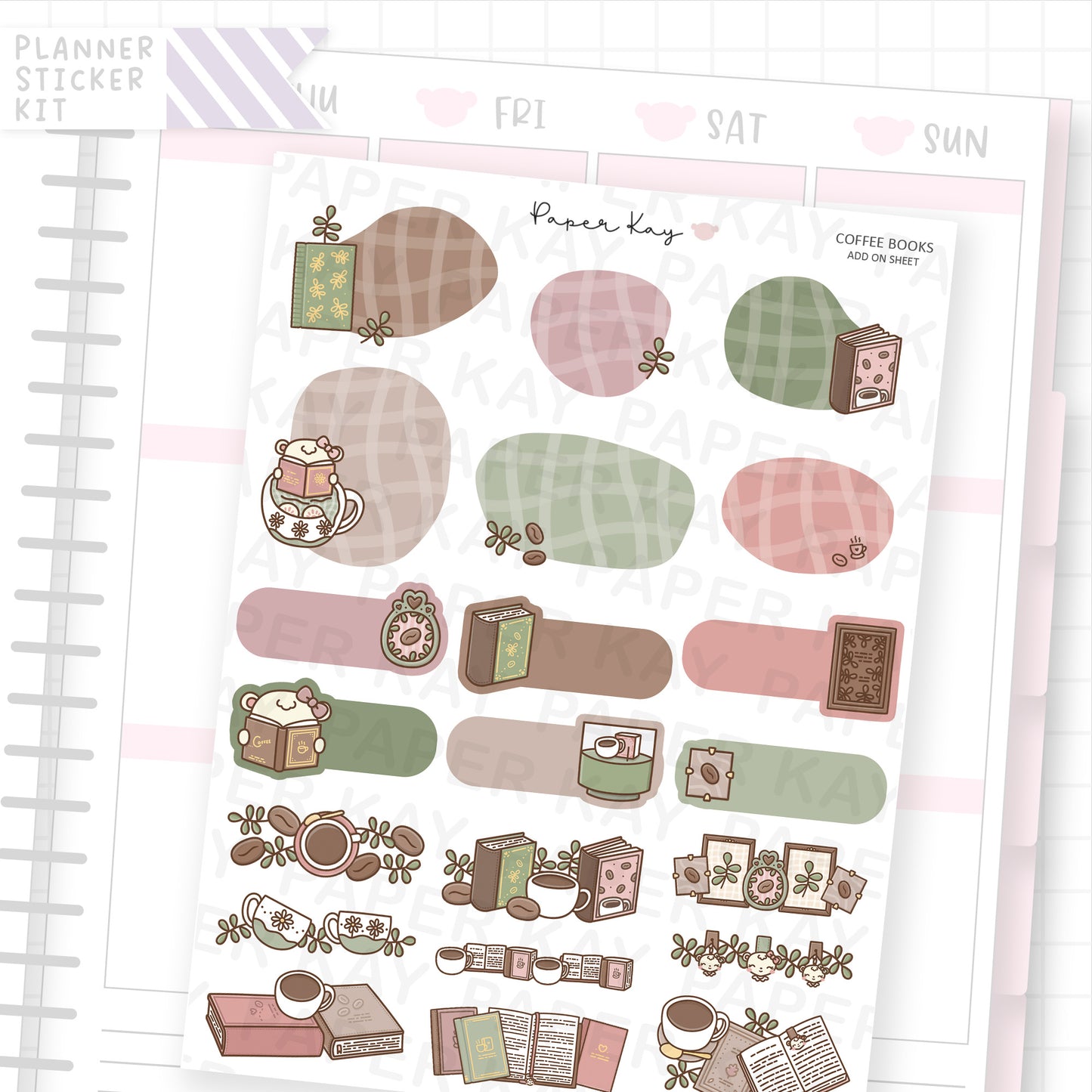 Coffee Books Weekly Vertical Kit Add On Sheet