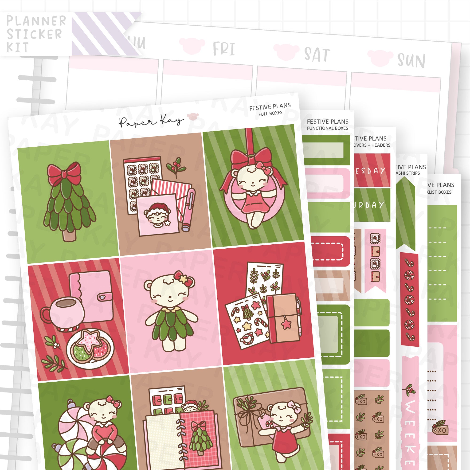 Festive Plans Weekly Vertical Kit