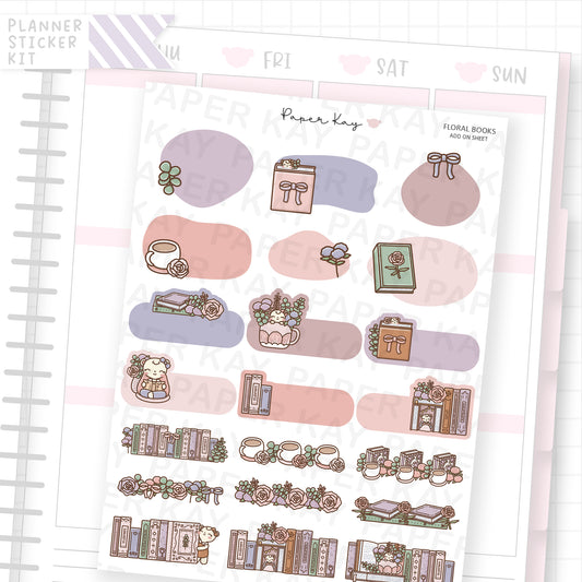Floral Books Weekly Vertical Kit Add On Sheet