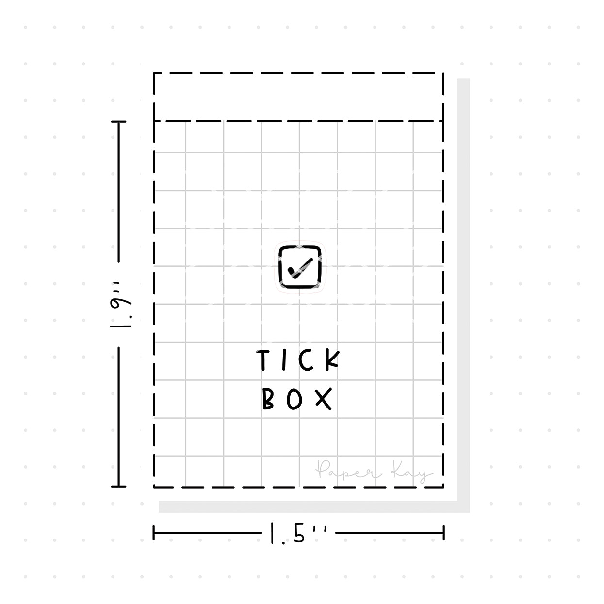 (PM239) Tick Box - Tiny Minimal Icon Stickers – Paper Kay