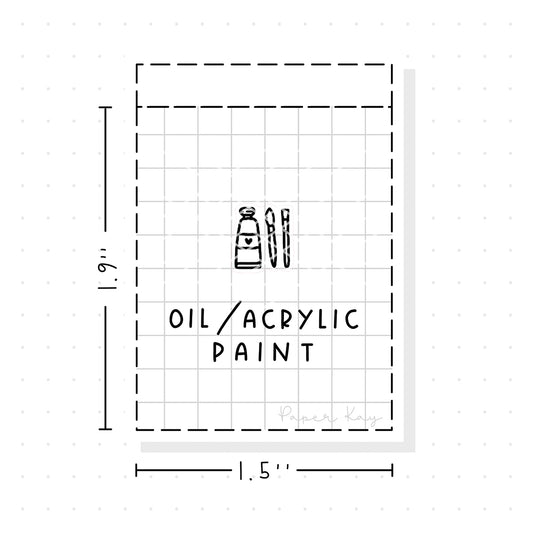 (PM242) Oil/Acrylic Paint - Tiny Minimal Icon Stickers