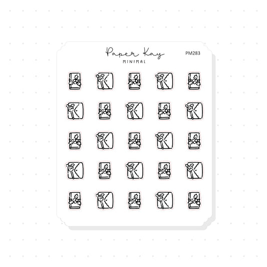 (PM283) Festive Planner - Tiny Minimal Icon Stickers