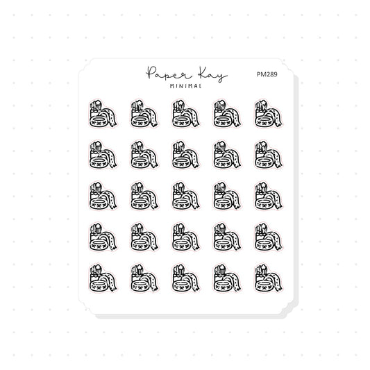 (PM289) Washi and Pens - Tiny Minimal Icon Stickers
