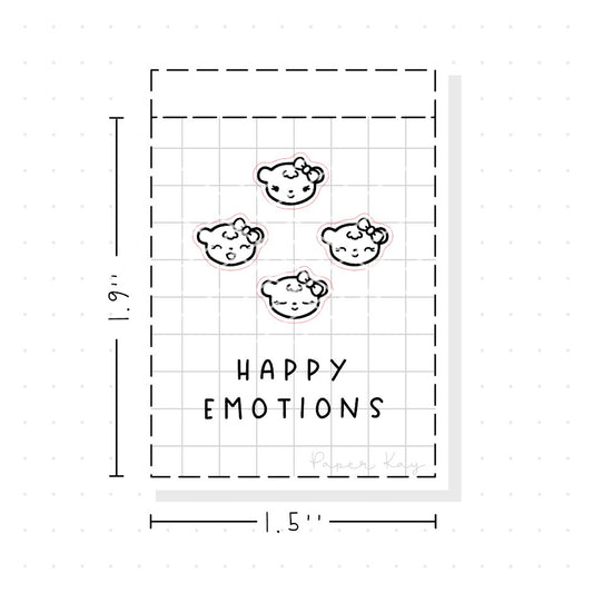 (PM299) Happy Emotions - Tiny Minimal Icon Stickers