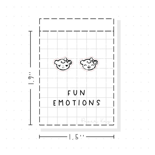 (PM302) Fun Emotions - Tiny Minimal Icon Stickers