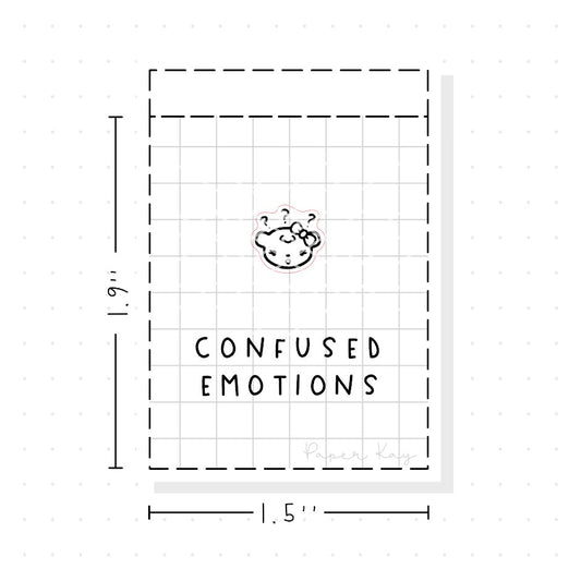 (PM303) Confused Emotions - Tiny Minimal Icon Stickers