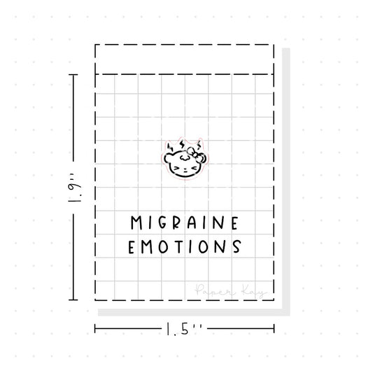 (PM304) Migraine Emotions - Tiny Minimal Icon Stickers