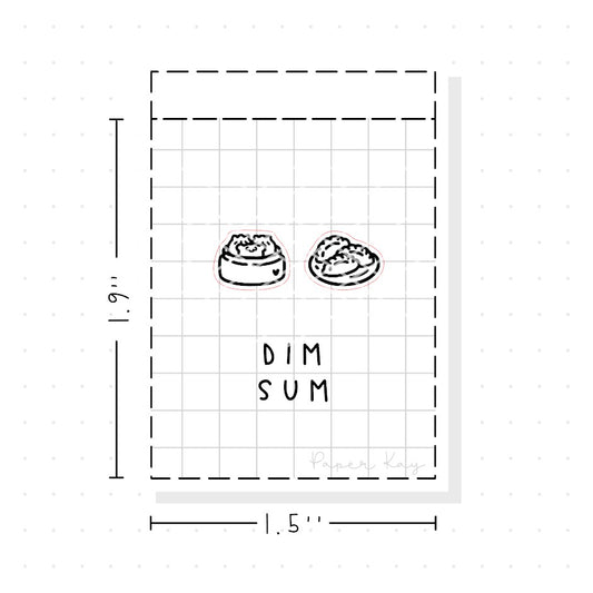 (PM316) Dim Sum - Tiny Minimal Icon Stickers