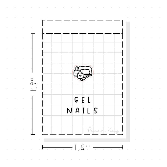 (PM318) Gel Nails - Tiny Minimal Icon Stickers