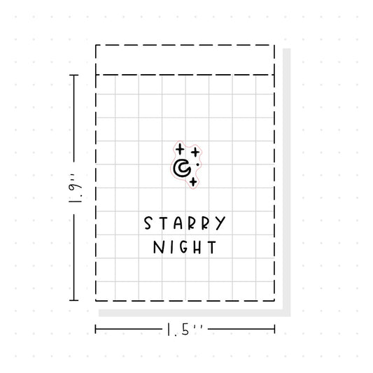 (PM320) Starry Night - Tiny Minimal Icon Stickers