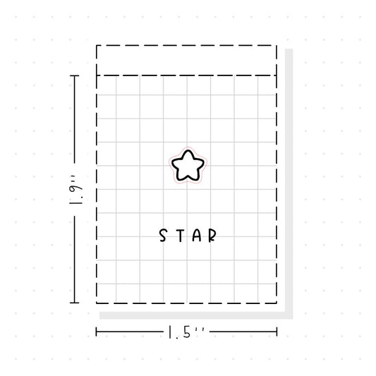 (PM322) Star - Tiny Minimal Icon Stickers