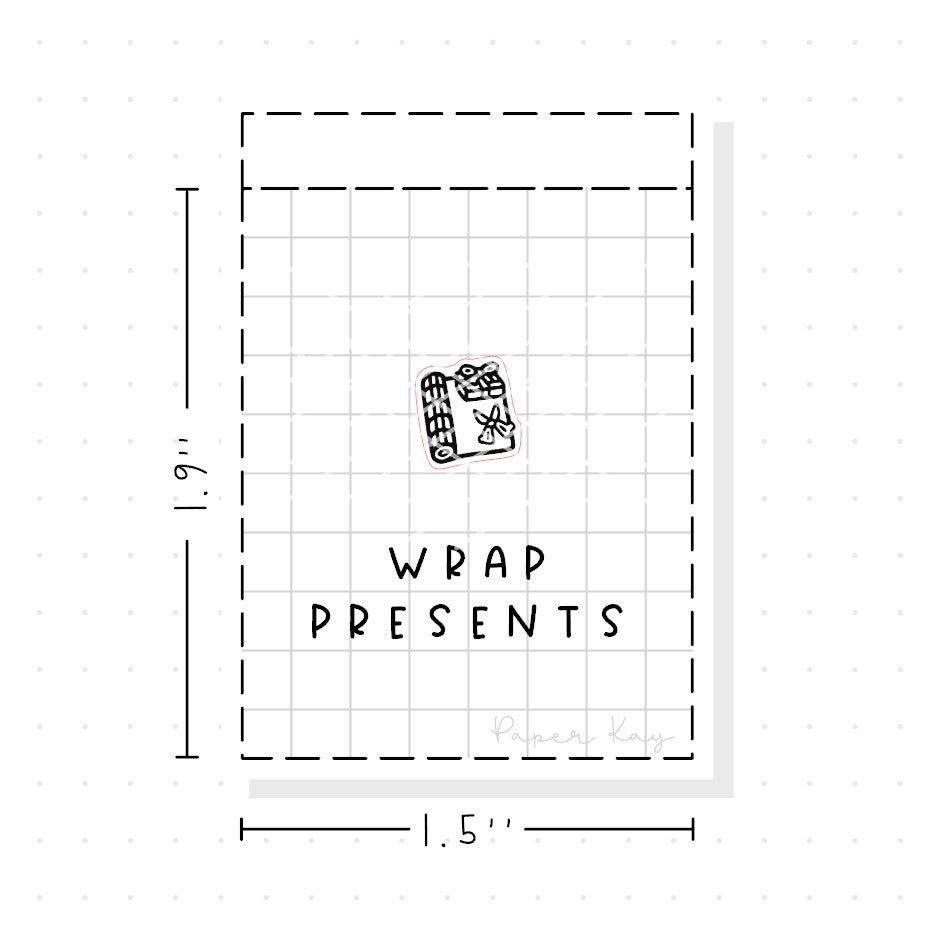 (PM364) Wrap Presents - Tiny Minimal Icon Stickers