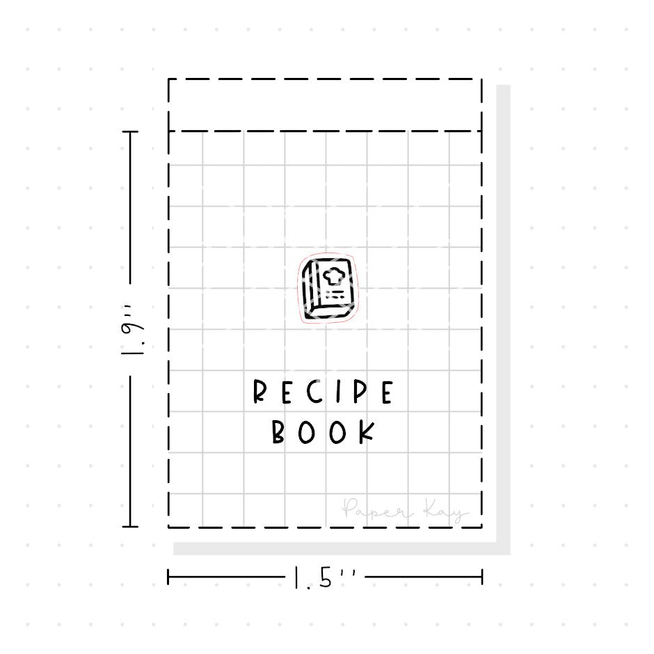 (PM372) Recipe Book - Tiny Minimal Icon Stickers