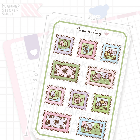 Spring Stamps Bujo Deco Stickers