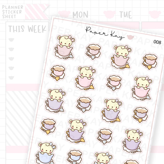Tea Cup Sticker Sheet