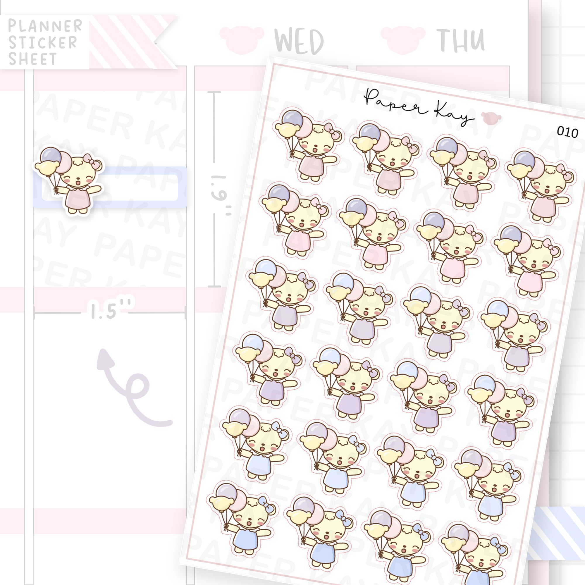 Balloons / Celebration Sticker Sheet