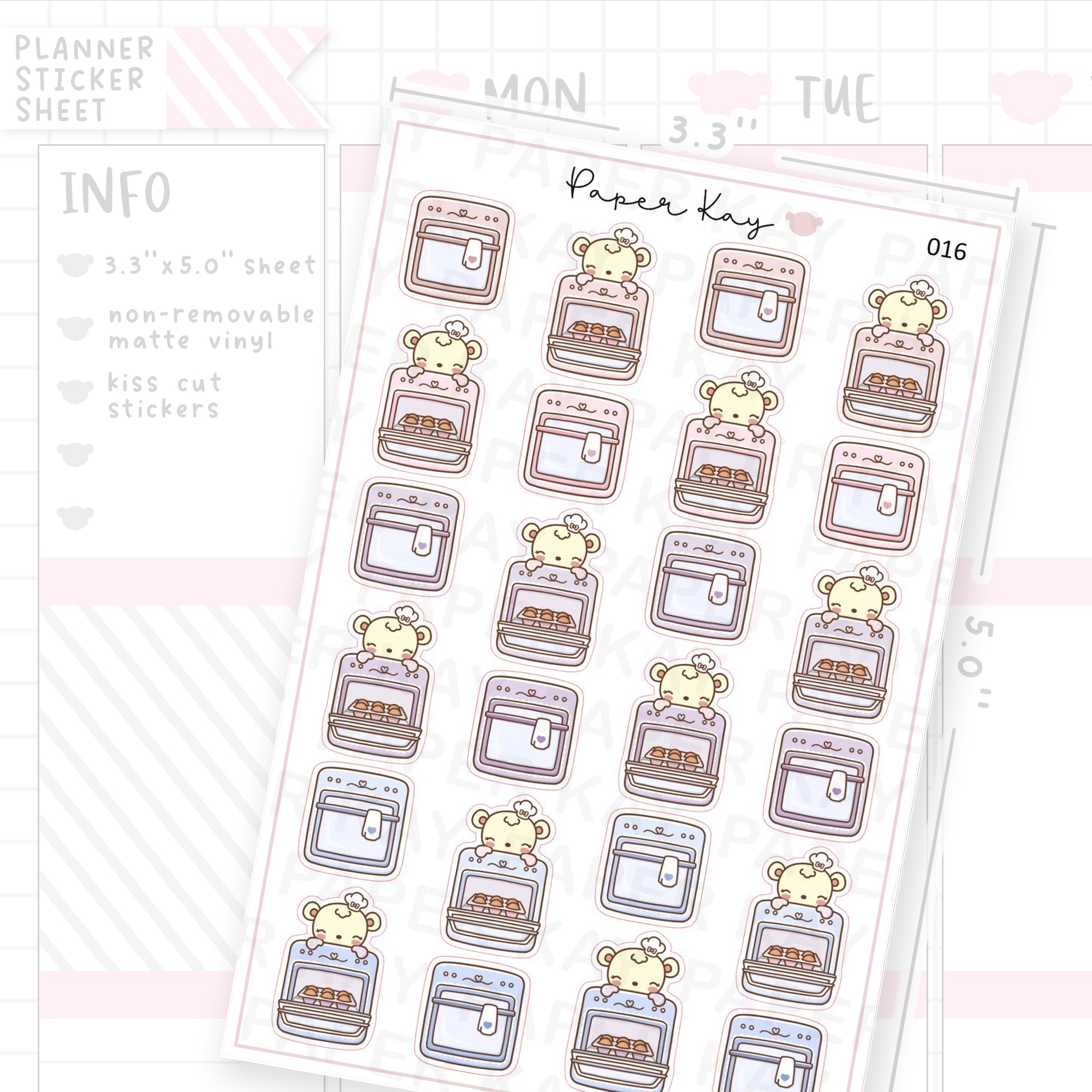 Oven Sticker Sheet