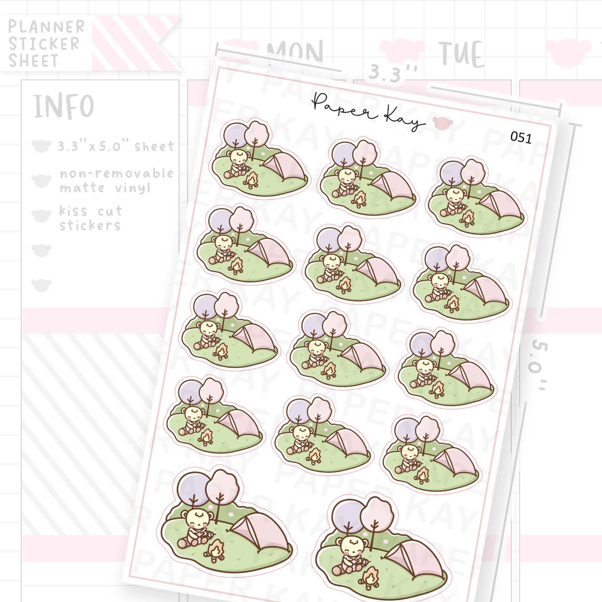 Camping Sticker Sheet