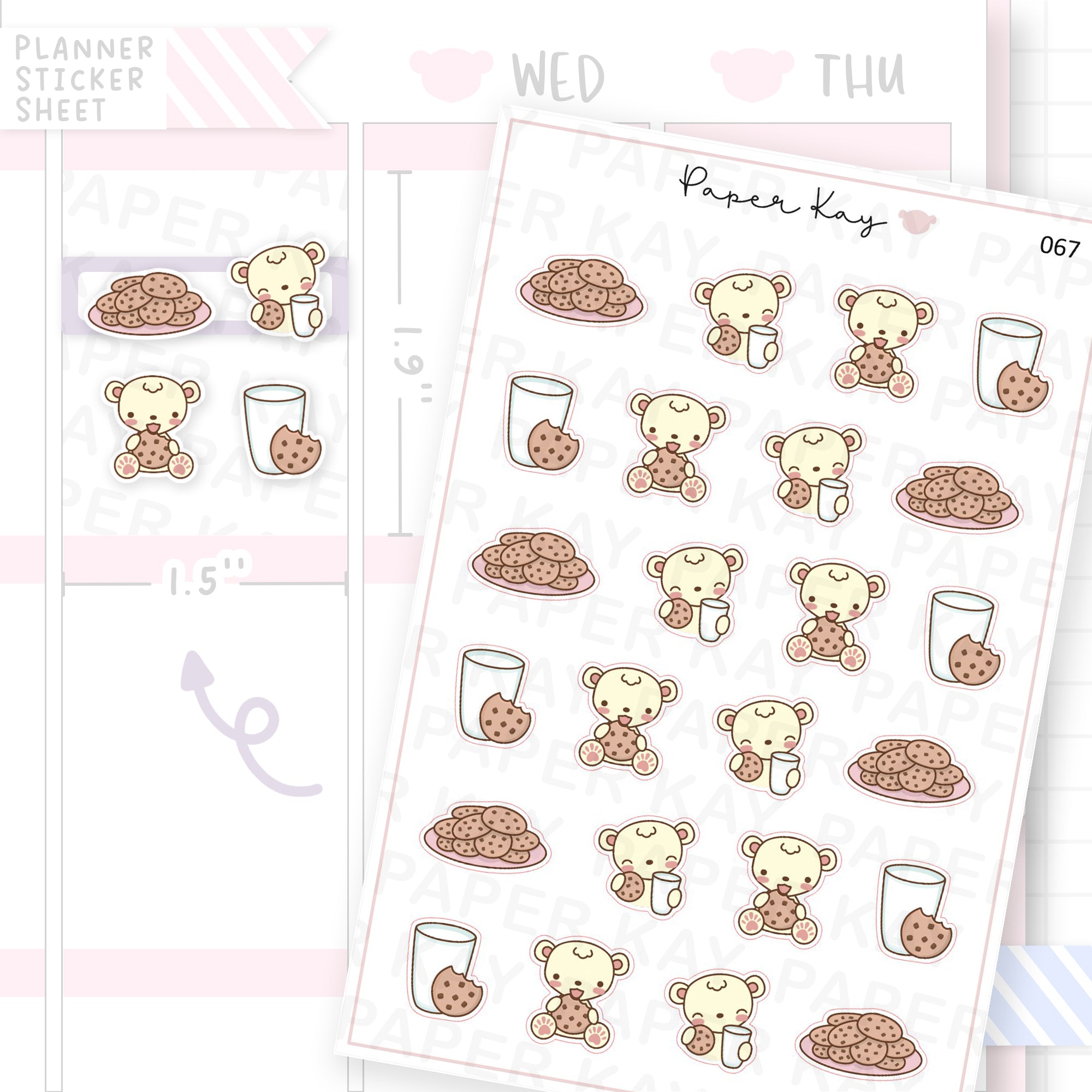Milk and Cookies Sticker Sheet