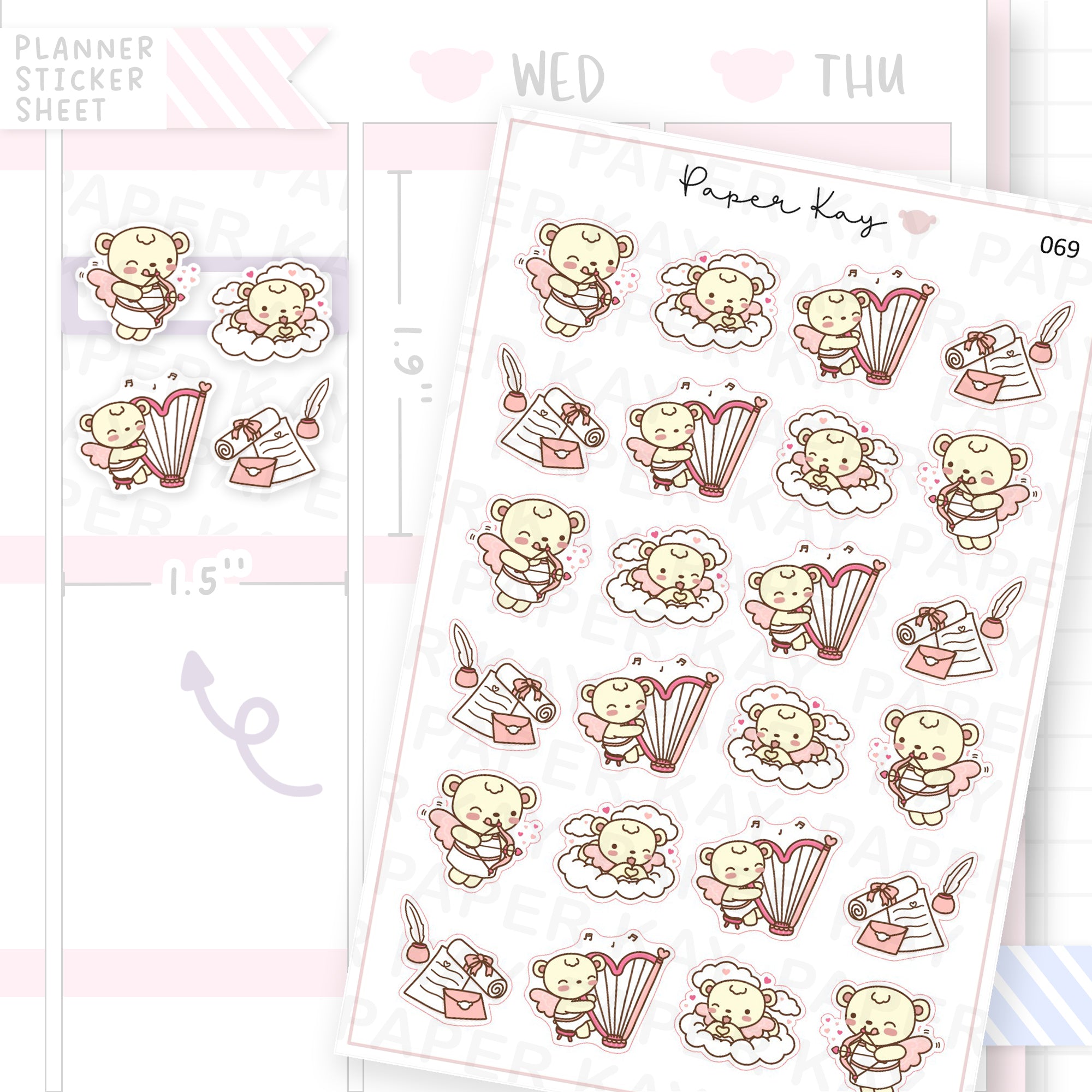 Cupid, Love Sticker Sheet