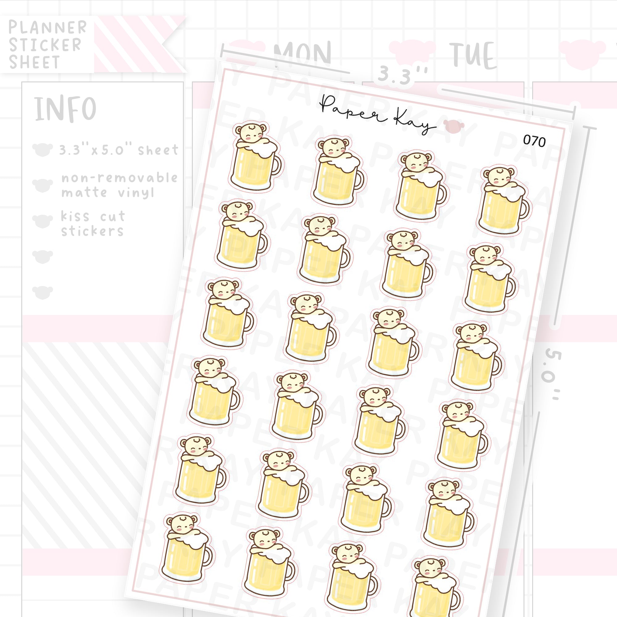 Beer Stein Sticker Sheet