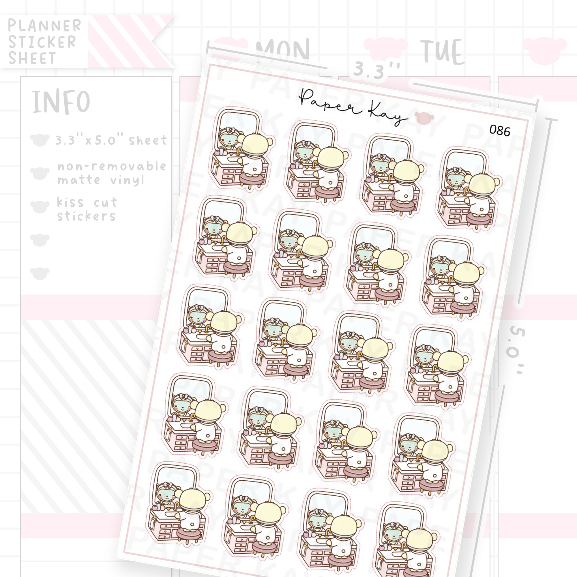 Skincare/ Pamper Sticker Sheet
