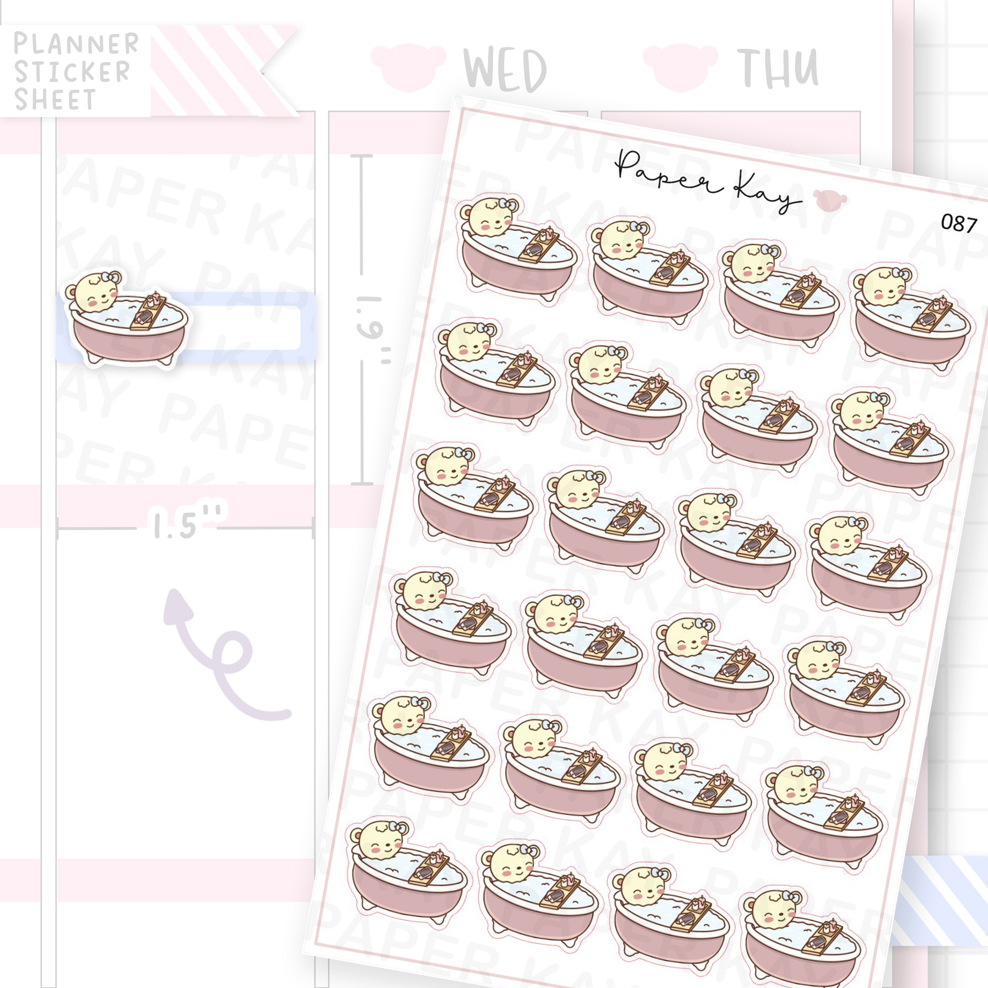 Bath Time Sticker Sheet