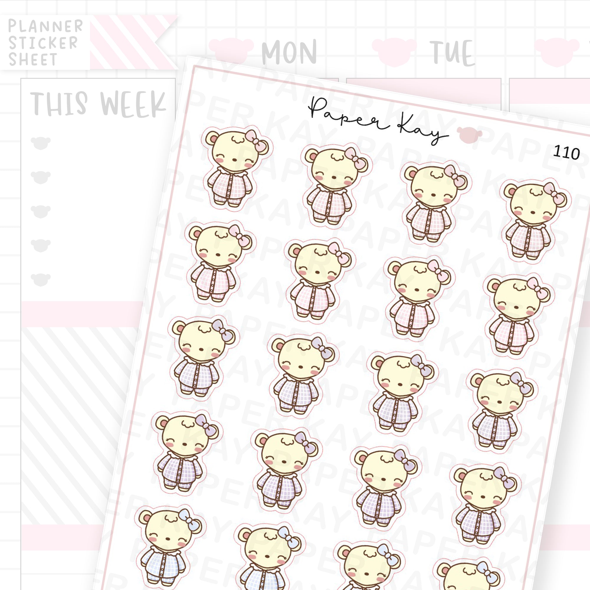 PJ / Pyjama Day Sticker Sheet