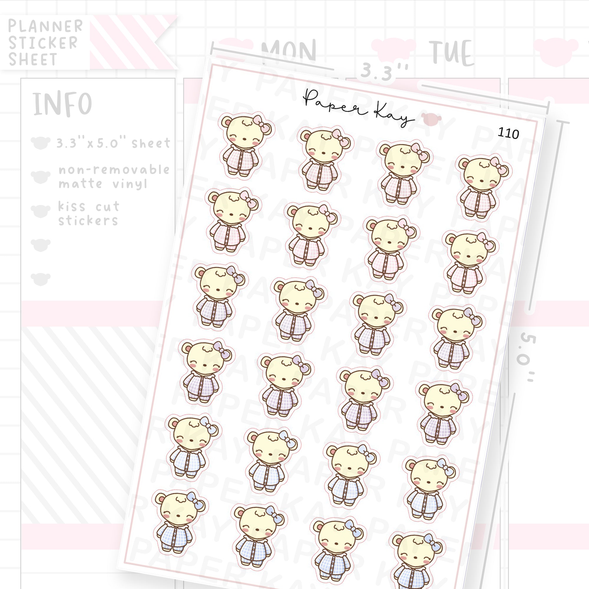 PJ / Pyjama Day Sticker Sheet