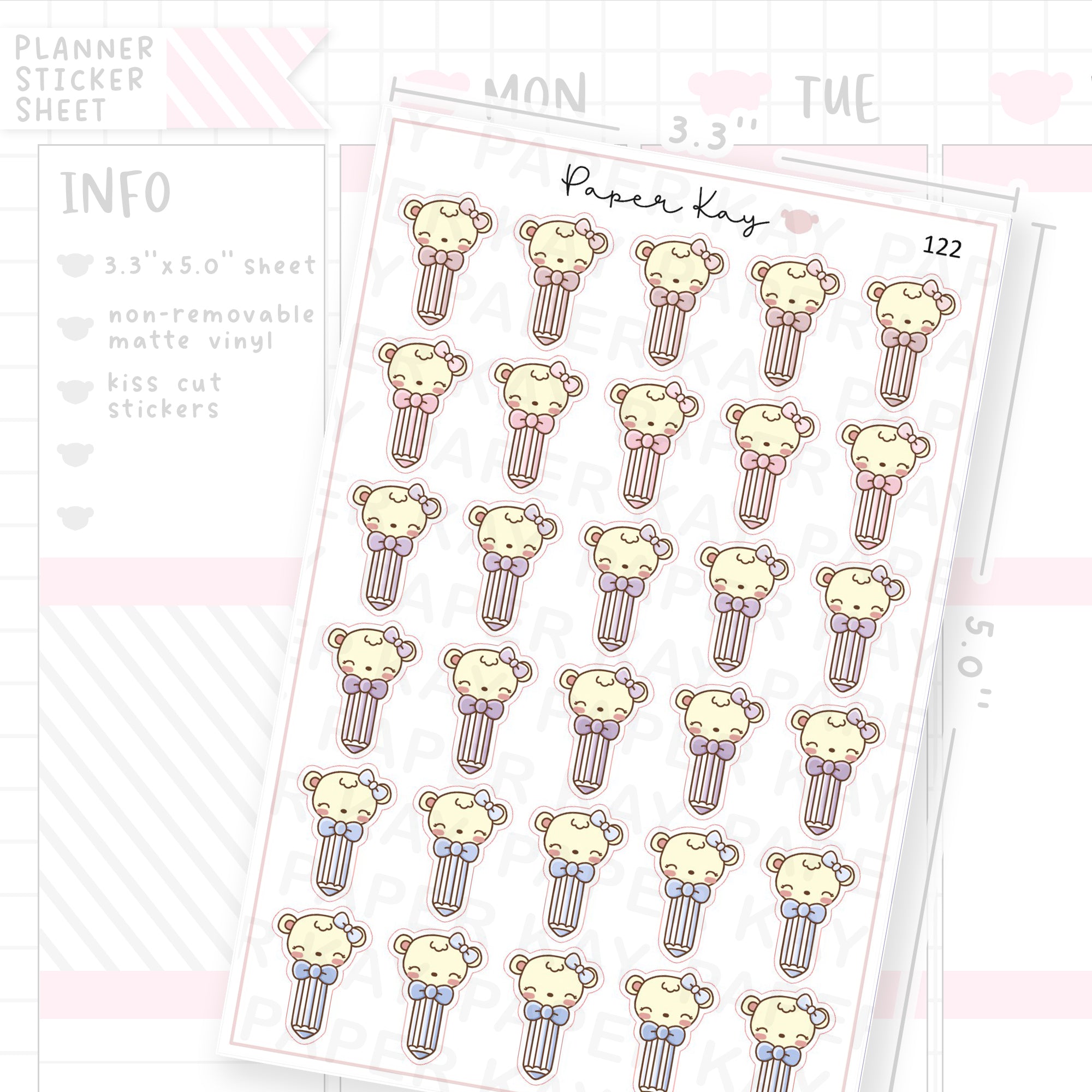 Pencil Sticker Sheet
