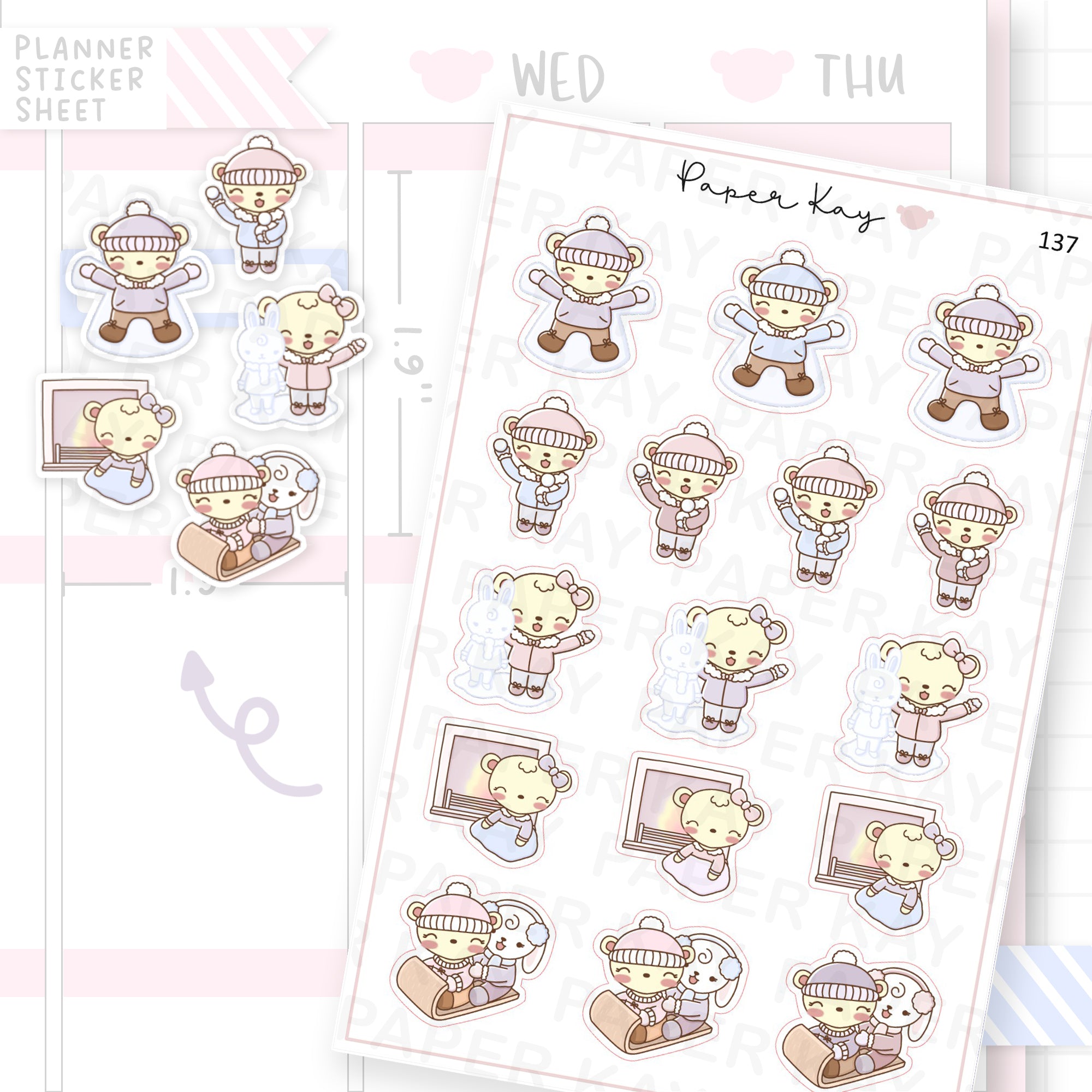 Fun in the Snow Sticker Sheet