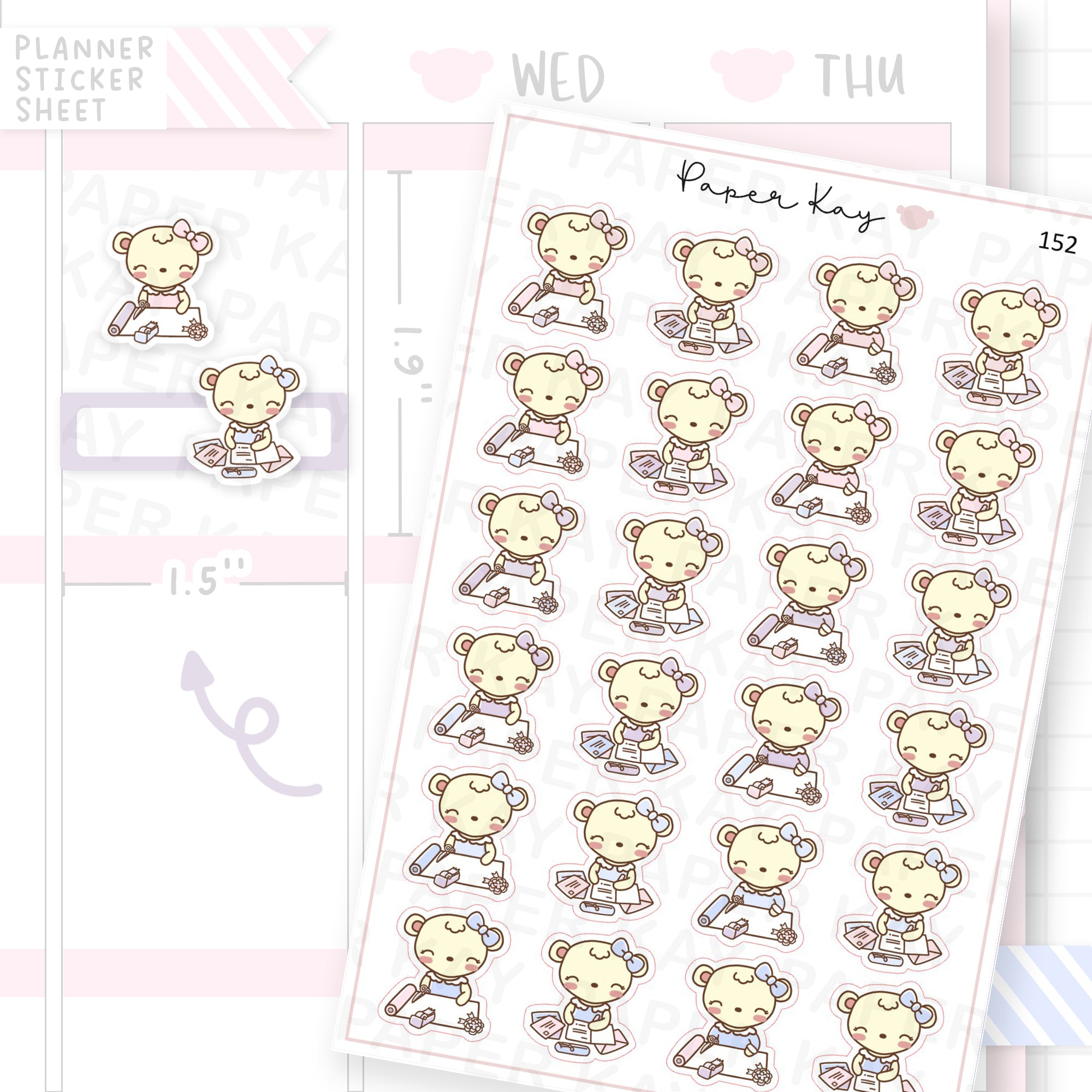 Gift Wrapping / Card Writing Sticker Sheet