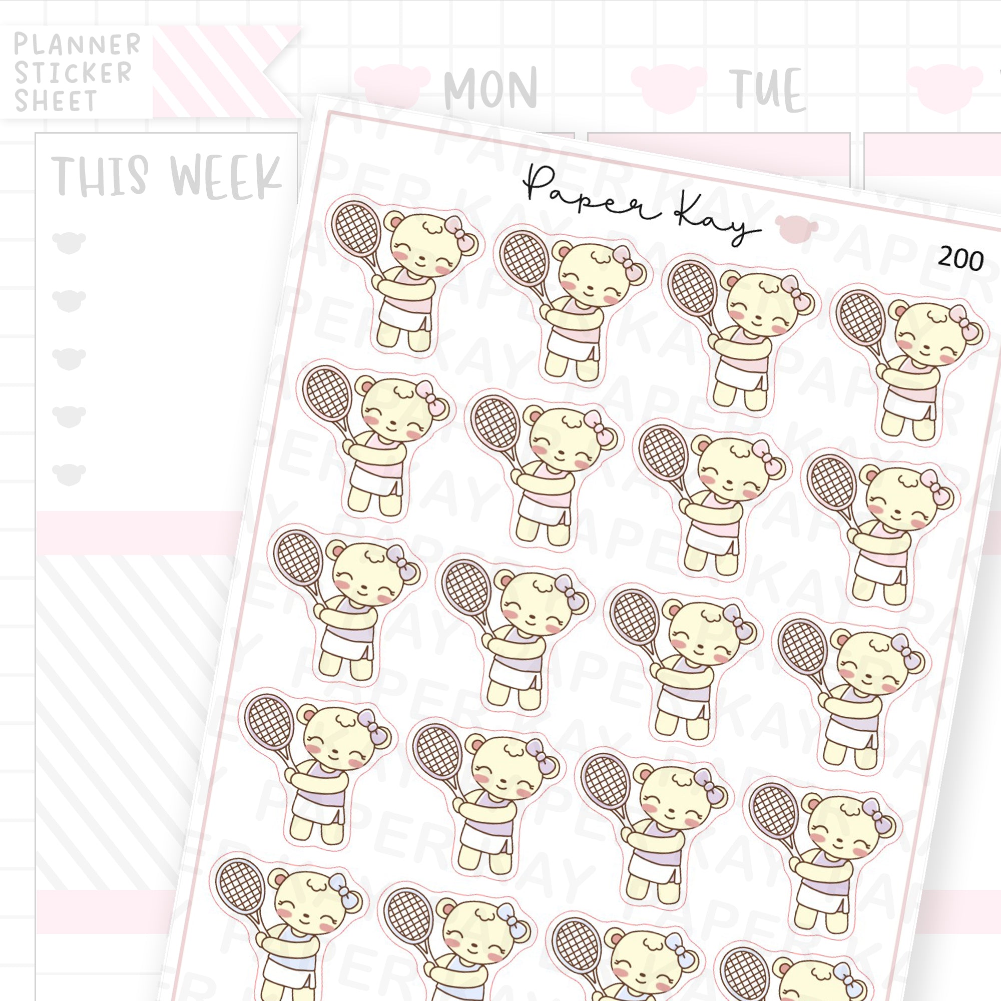 Tennis Sticker Sheet