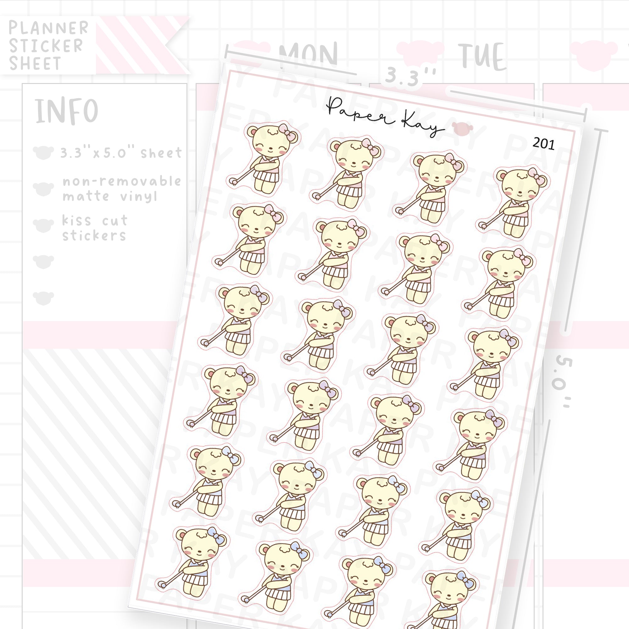 Golf Sticker Sheet