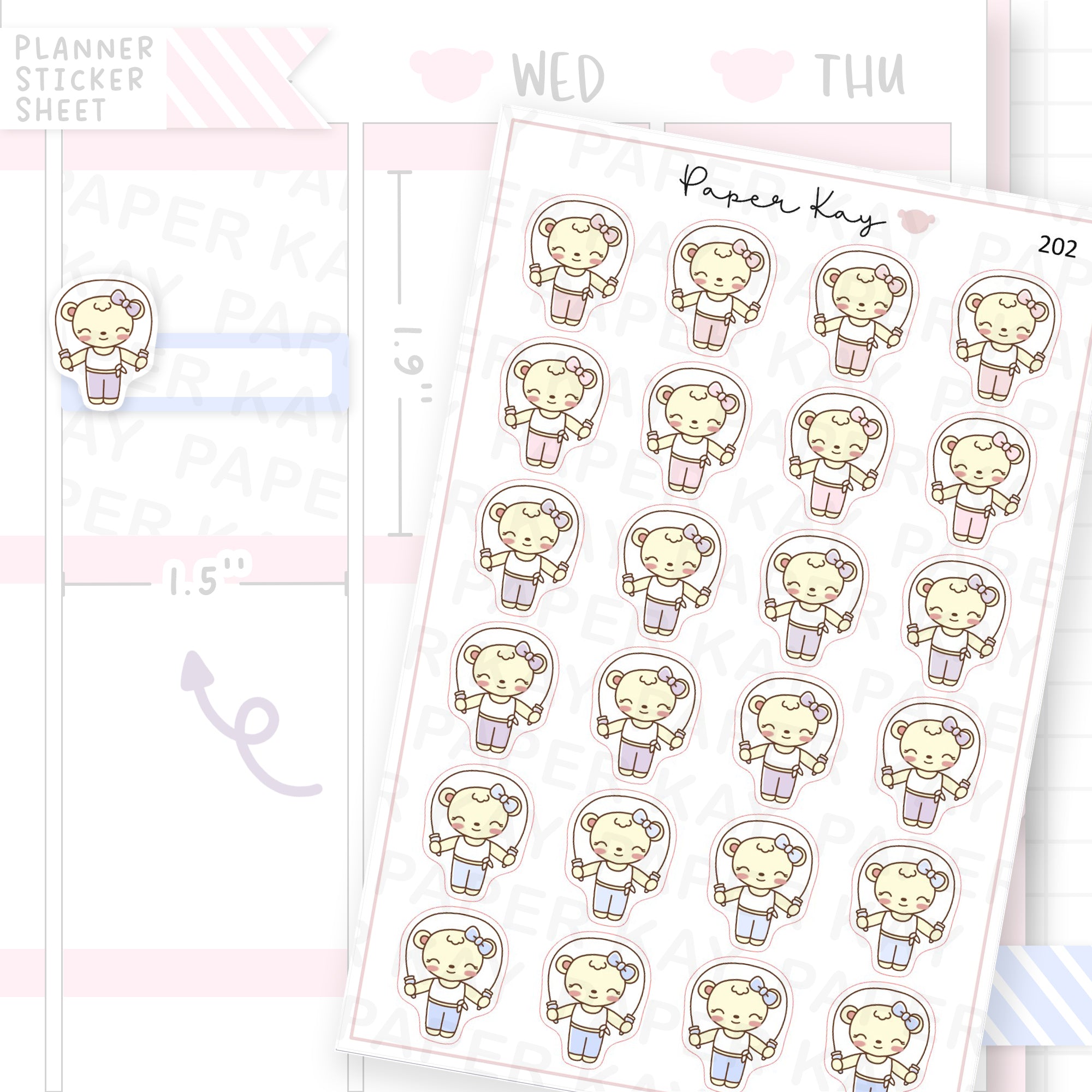 Skipping Sticker Sheet